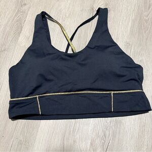 Zyia Active Black and Gold Women's Sports Bra